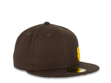 Load image into Gallery viewer, San Diego Padres New Era MLB 59FIFTY 5950 Fitted Cap Hat Brown Crown/Visor Gold Logo