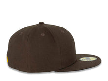 Load image into Gallery viewer, San Diego Padres New Era MLB 59FIFTY 5950 Fitted Cap Hat Brown Crown/Visor Gold Logo