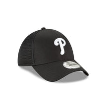 Load image into Gallery viewer, Philadelphia Phillies New Era MLB 39THIRTY 3930 Neo Mesh Flexfit Cap Hat Black Crown/Visor White Logo