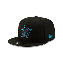 Load image into Gallery viewer, Miami Marlins New Era MLB 9Fifty 950 Snapback Cap Hat Black Crown/Visor Team Color Logo