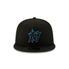 Load image into Gallery viewer, Miami Marlins New Era MLB 9Fifty 950 Snapback Cap Hat Black Crown/Visor Team Color Logo