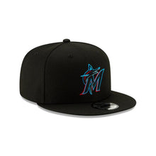 Load image into Gallery viewer, Miami Marlins New Era MLB 9Fifty 950 Snapback Cap Hat Black Crown/Visor Team Color Logo