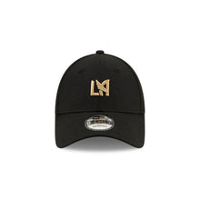 Load image into Gallery viewer, Los Angeles Football Club New Era MLS 9FORTY 940 Adjustable Cap Hat Black Crown/Visor Team Color Logo