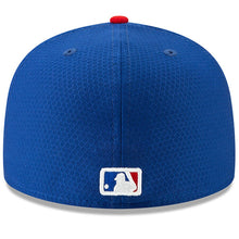 Load image into Gallery viewer, Chicago Cubs New Era MLB 59FIFTY 5950 Fitted Cap Hat Royal Blue Crown/Visor Team Color Logo (2019 Batting Practice)