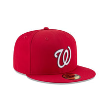 Load image into Gallery viewer, (Youth) Washington Nationals New Era MLB 59FIFTY 5950 Fitted Cap Hat Red Crown/Visor White/Black Logo