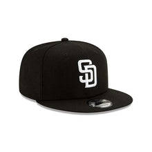 Load image into Gallery viewer, (Youth) San Diego Padres New Era MLB 9FIFTY 950 Snapback Cap Hat Black Crown/Visor White Logo