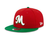 Load image into Gallery viewer, Mexico Carribean Serie New Era 9FIFTY 950 Snapback Cap Hat Red Crown Green Visor White/Green Logo Flag Side Patch