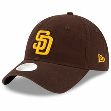 Load image into Gallery viewer, (Women) San Diego Padres New Era MLB 9TWENTY 920 Adjustable Cap Hat Dark Brown Crown/Visor Yellow Logo