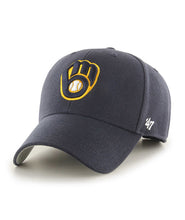Load image into Gallery viewer, Milwaukee Brewers '47 MLB MVP Adjustable Cap Hat Navy Crown/Visor Team Color Logo