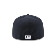 Load image into Gallery viewer, Cleveland Indians New Era MLB 59Fifty 5950 Fitted Cap Hat Navy Crown/Visor Team Color Chief Wahoo Logo
