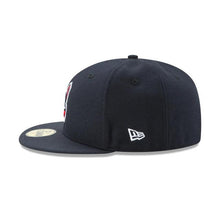 Load image into Gallery viewer, Cleveland Indians New Era MLB 59Fifty 5950 Fitted Cap Hat Navy Crown/Visor Team Color Chief Wahoo Logo