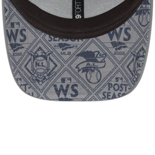 Load image into Gallery viewer, San Diego Padres New Era MLB 9FORTY 940 Adjustable Mesh Trucker Cap Hat Gray/Black Crown Yellow Logo (2022 League Division Series Winner Locker Room)
