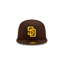 Load image into Gallery viewer, (Infant) San Diego Padres New Era MLB 59FIFTY 5950 Fitted Cap Hat Team Color Dark Brown Crown/Visor Yellow Logo My 1st First