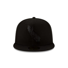 Load image into Gallery viewer, Los Angeles Anaheim Angels New Era MLB 59FIFTY 5950 Fitted Cap Hat Black Crown/Visor Black Logo Inside State Map