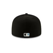 Load image into Gallery viewer, (Youth) Miami Marlins New Era MLB 59FIFTY 5950 Fitted Cap Hat Black Crown/Visor Team Color Logo