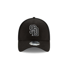 Load image into Gallery viewer, San Diego Padres New Era MLB 39THIRTY 3930 Neo Mesh Flexfit Cap Hat Black Crown/Visor Black/White Logo