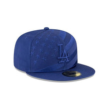 Load image into Gallery viewer, Los Angeles Dodgers New Era MLB 59FIFTY 5950 Fitted Cap Hat Navy Crown/Visor Navy Logo Wave