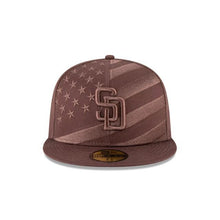Load image into Gallery viewer, San Diego Padres New Era MLB 59FIFTY 5950 Fitted Cap Hat Brown Crown/Visor Brown Logo Wave