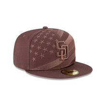 Load image into Gallery viewer, San Diego Padres New Era MLB 59FIFTY 5950 Fitted Cap Hat Brown Crown/Visor Brown Logo Wave