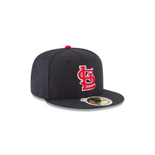 Load image into Gallery viewer, (Youth) St. Louis Cardinals New Era MLB 59FIFTY 5950 Fitted Cap Hat Team Color Navy Crown/Visor Red/White Logo