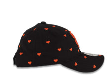 Load image into Gallery viewer, (Youth) San Francisco Giants New Era 9FORTY 940 Kid Adjustable Cap Hat Black Crown/Visor Orange Logo with Hearts (Lovely Fan)