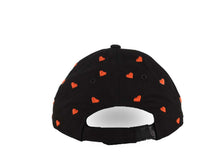 Load image into Gallery viewer, (Youth) San Francisco Giants New Era 9FORTY 940 Kid Adjustable Cap Hat Black Crown/Visor Orange Logo with Hearts (Lovely Fan)