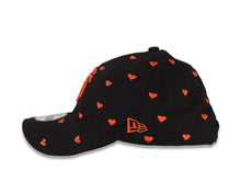Load image into Gallery viewer, (Youth) San Francisco Giants New Era 9FORTY 940 Kid Adjustable Cap Hat Black Crown/Visor Orange Logo with Hearts (Lovely Fan)