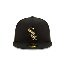 Load image into Gallery viewer, Chicago White Sox New Era MLB 59FIFTY 5950 Fitted Cap Hat Black Crown/Visor Gold Metal Beveled Logo