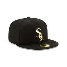 Load image into Gallery viewer, Chicago White Sox New Era MLB 59FIFTY 5950 Fitted Cap Hat Black Crown/Visor Gold Metal Beveled Logo