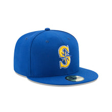 Load image into Gallery viewer, (Youth) Seattle Mariners New Era MLB 59FIFTY 5950 Kid Fitted Cap Hat Royal Blue Crown/Visor Team Color Logo