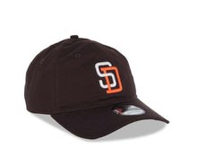 Load image into Gallery viewer, San Diego Padres New Era MLB 9TWENTY 920 Adjustable Cap Hat Dark Brown Crown/Visor White/Orange Logo