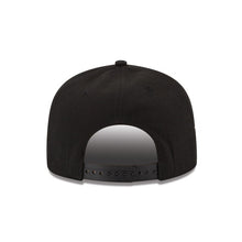 Load image into Gallery viewer, Miami Marlins New Era MLB 9FIFTY 950 Snapback Cap Hat Black Crown/Visor Team Color Retro Logo With Side Patch (Baycik)