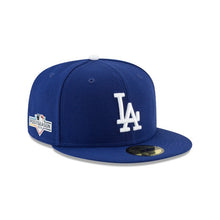 Load image into Gallery viewer, Los Angeles Dodgers New Era MLB 59FIFTY 5950 Fitted Cap Hat Royal Blue Crown/Visor White Logo Post Season 2019 Side Patch