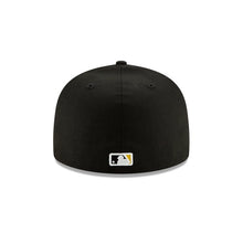 Load image into Gallery viewer, Pittsburgh Pirates New Era MLB 59FIFTY 5950 Fitted Cap Hat Black Crown/Visor Yellow/Black/Yellow Logo