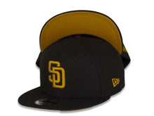 Load image into Gallery viewer, San Diego Padres New Era MLB 9FIFTY 950 Snapback Cap Hat Black Crown/Visor Yellow Logo