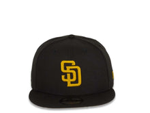 Load image into Gallery viewer, San Diego Padres New Era MLB 9FIFTY 950 Snapback Cap Hat Black Crown/Visor Yellow Logo