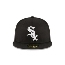 Load image into Gallery viewer, Chicago White Sox New Era MLB 59Fifty 5950 Fitted Cap Hat Black Crown/Visor Team Color Logo with World Series 2005 Side Patch
