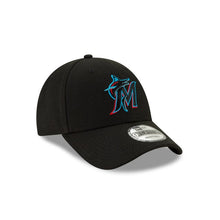 Load image into Gallery viewer, Miami Marlins New Era MLB 9FORTY 940 Adjustable Cap Hat Black Crown/Visor Team Color Logo