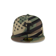 Load image into Gallery viewer, Texas Rangers New Era 59FIFTY 5950 Fitted Cap Hat Camo Crown/Visor Black Logo (Wave)