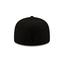 Load image into Gallery viewer, Oakland Athletics New Era MLB 59FIFTY 5950 Fitted Cap Hat Black Crown/Visor Black Logo Inside California State Map