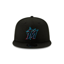 Load image into Gallery viewer, (Youth) Miami Marlins New Era MLB 9FIFTY 950 Snapback Cap Hat Black Crown/Visor Team Color Logo