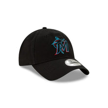 Load image into Gallery viewer, Miami Marlins New Era MLB 9TWENTY 920 Adjustable Cap Hat Black Crown/Visor Team Color Logo