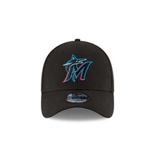 Load image into Gallery viewer, Miami Marlins New Era MLB 39THIRTY 3930 Flexfit Cap Hat Black Crown/Visor Team Color Logo
