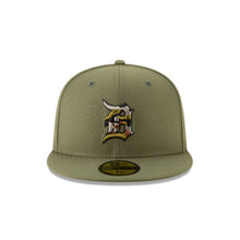 Load image into Gallery viewer, Detroit Tigers New Era MLB 59FIFTY 5950 Fitted Cap Hat New Olive Crown/Visor Trim Camo Logo