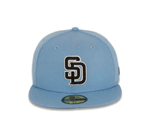 Load image into Gallery viewer, San Diego Padres New Era MLB 59Fifty 5950 Fitted Cap Hat Sky Blue Crown/Visor Black/White Logo Sky Blue