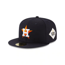Load image into Gallery viewer, Houston Astros New Era MLB 59FIFTY 5950 Fitted Cap Hat Navy Crown/Visor Team Color Logo 2017 World Series Side Patch