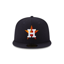 Load image into Gallery viewer, Houston Astros New Era MLB 59FIFTY 5950 Fitted Cap Hat Navy Crown/Visor Team Color Logo 2017 World Series Side Patch