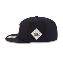 Load image into Gallery viewer, Houston Astros New Era MLB 59FIFTY 5950 Fitted Cap Hat Navy Crown/Visor Team Color Logo 2017 World Series Side Patch