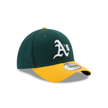 Load image into Gallery viewer, Oakland Athletics New Era MLB 39THIRTY 3930 Flexfit Cap Hat Dark Green Crown Yellow Visor White Logo