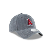 Load image into Gallery viewer, Los Angeles Anaheim Angels New Era MLB 9TWENTY 920 Denim Adjustable Cap Hat Dark Gray Crown/Visor Team Color Logo